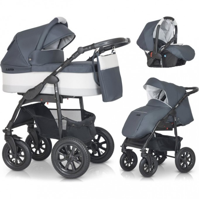 Коляска детская Verdi Babies Laser Black 3в1 цвет 1 (серый)  2020000003137