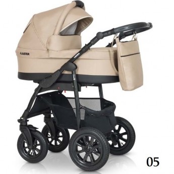 Коляска детская Verdi Babies Laser Black 3в1 цвет 5 (бежевый)