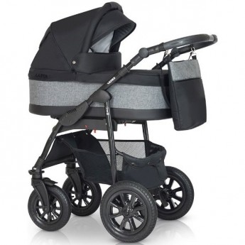 Коляска детская Verdi Babies Laser Black 3в1 цвет 6 (черный с серым)