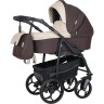 Коляска VERDI Babies Max Plus 3 в 1, коричневая с бежевой вставкой