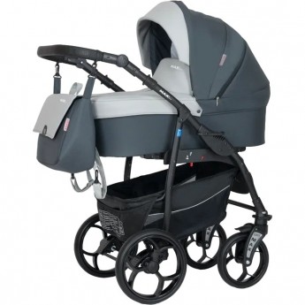 Коляска VERDI Babies Max Plus 3 в 1, серая с светлой вставкой