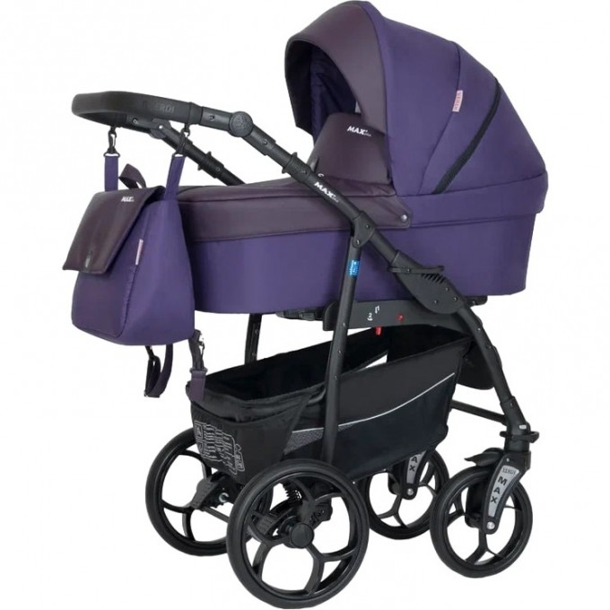 Коляска VERDI Babies Max Plus 3 в 1, светло фиолетовая с темной вставкой 2020000003090