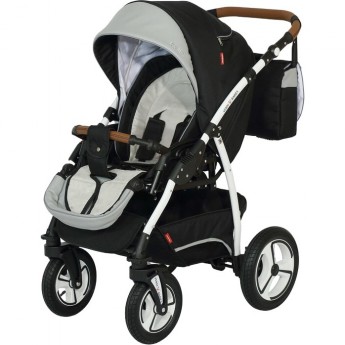 Коляска VERDI Bello, черный со светло-серым Коляска VERDI Bello, черный со светло-серым